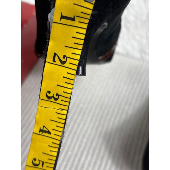 Vionic Minnie Tortoise Kitten Heel Size 8.5 Black Suede Shoe Strap Casual Office - Picture 10 of 10